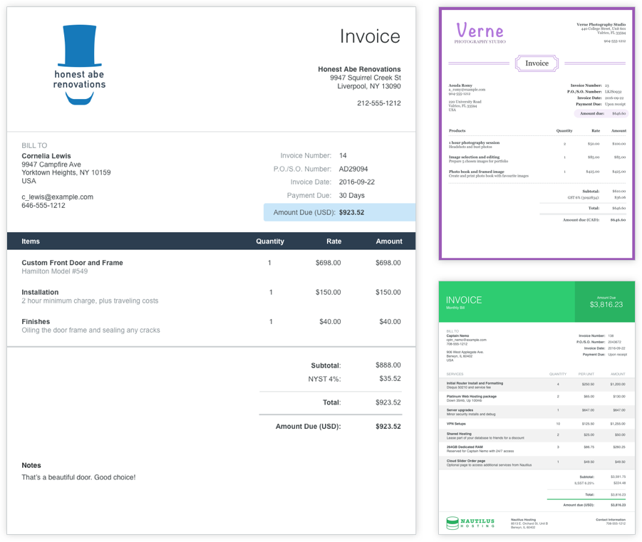 Wave Invoice Template